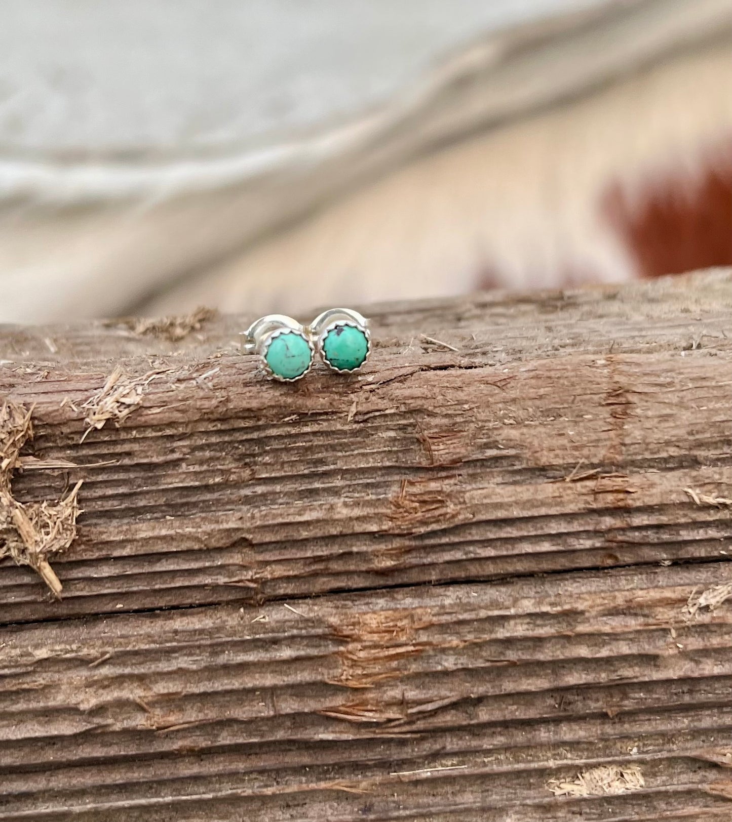 Dainty Turquoise Studs (4mm)