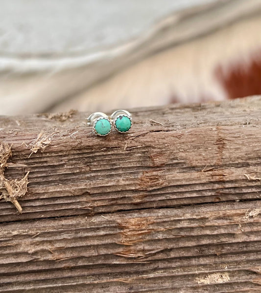 Dainty Turquoise Studs (4mm)