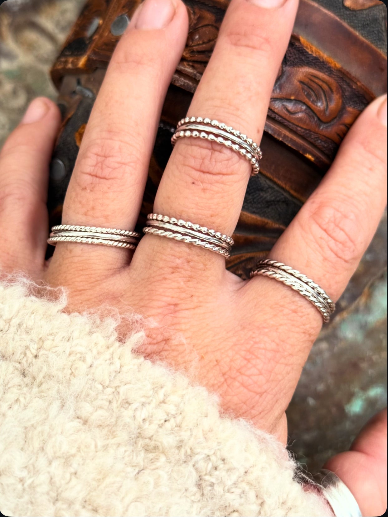 Sterling Silver Stackable Rings (D)