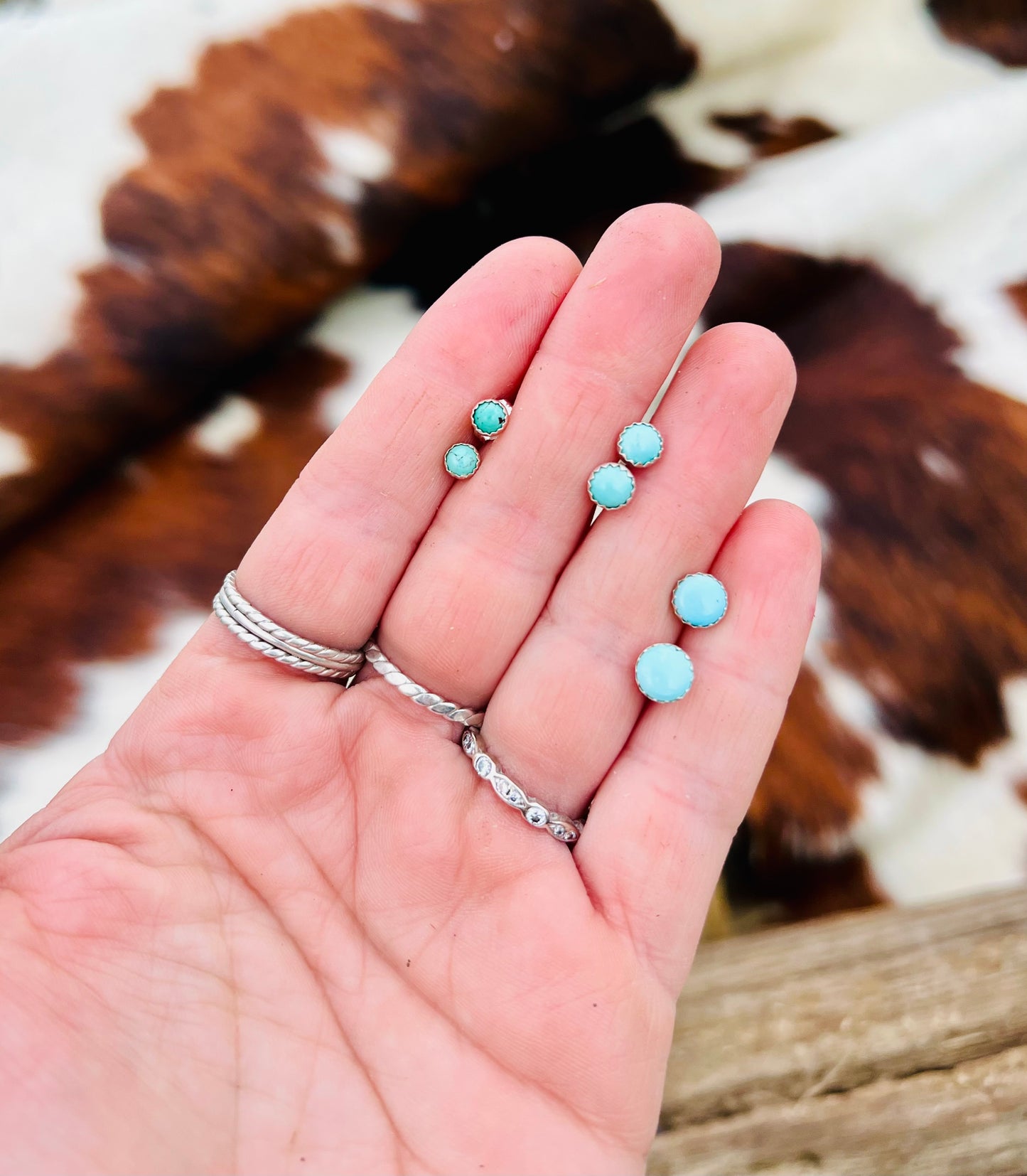 Dainty Turquoise Studs (6mm)