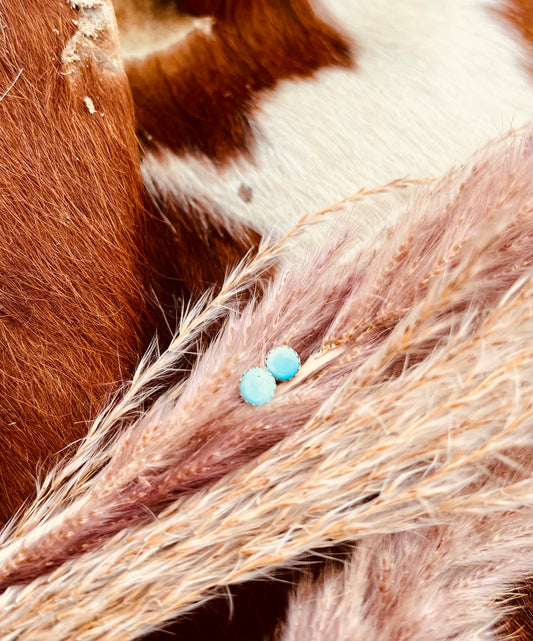 Dainty Turquoise Studs (6mm)
