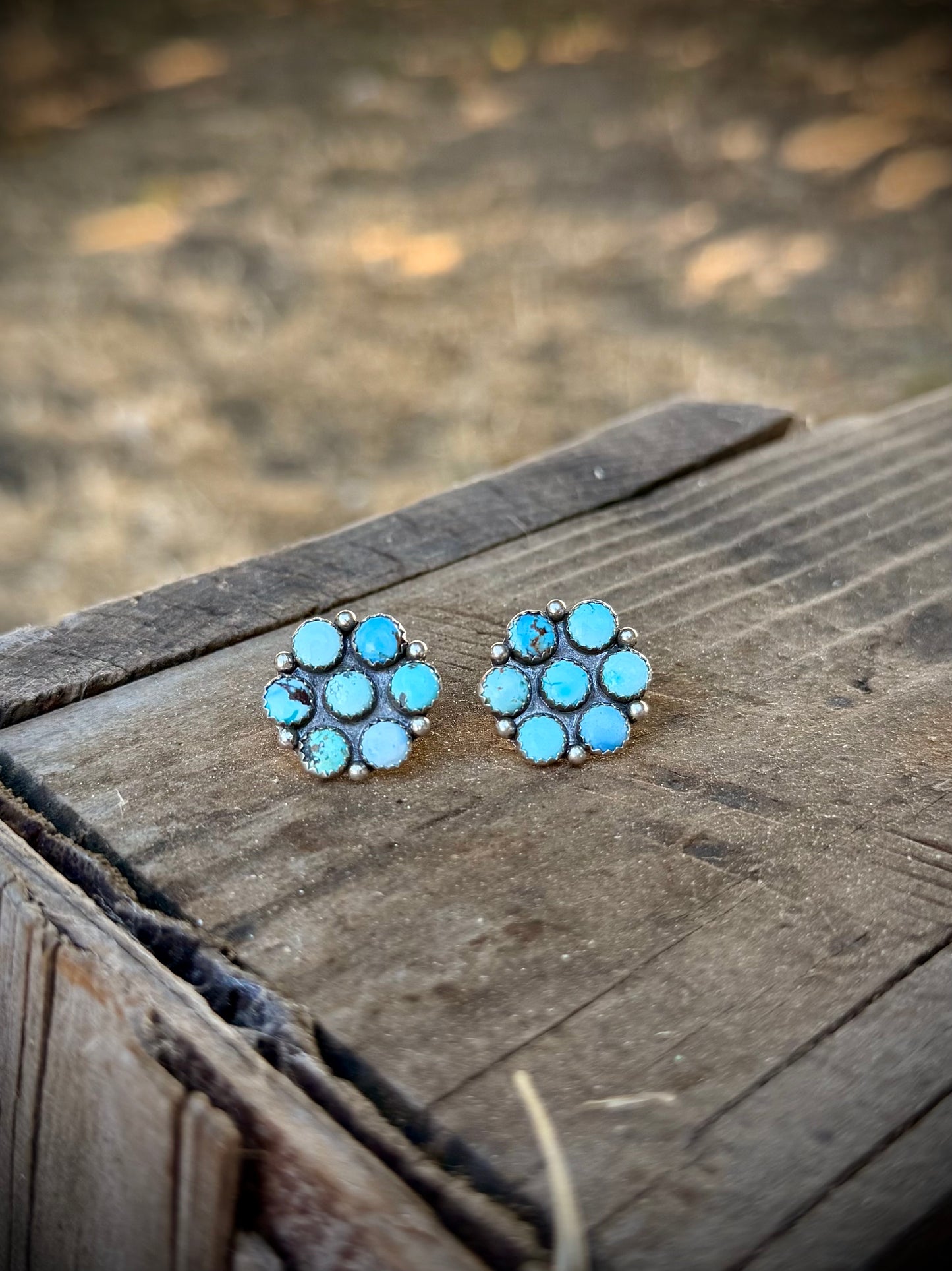 Golden Hills Flower Earrings