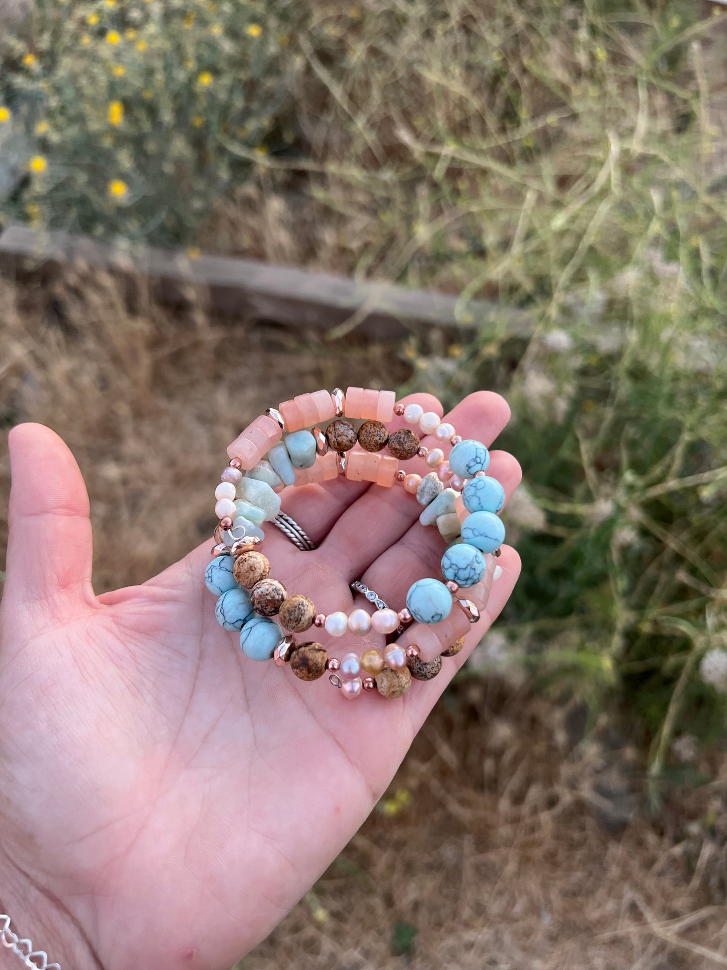 Summer Memory Wire Bracelet