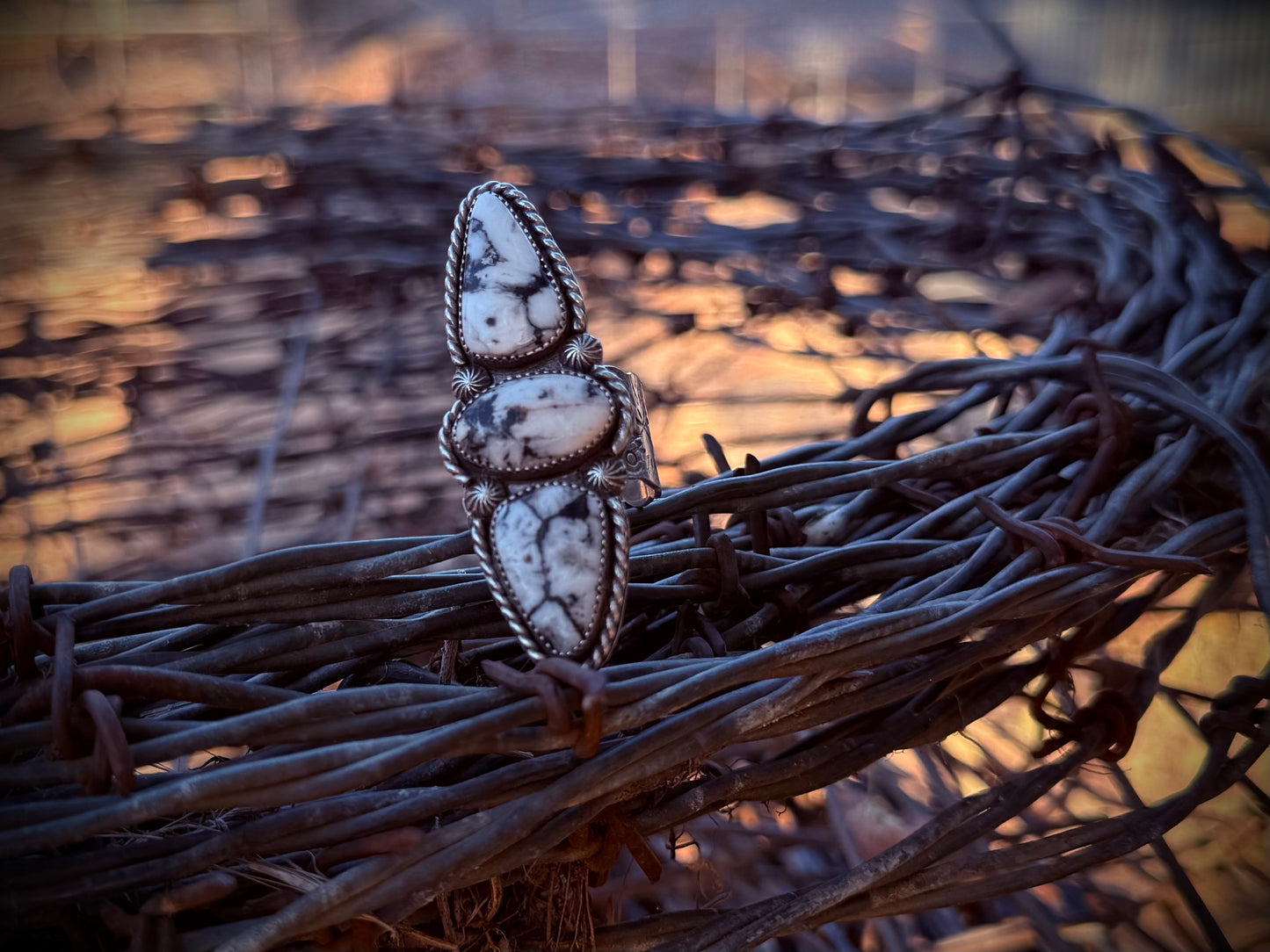 White Buffalo Statement Ring