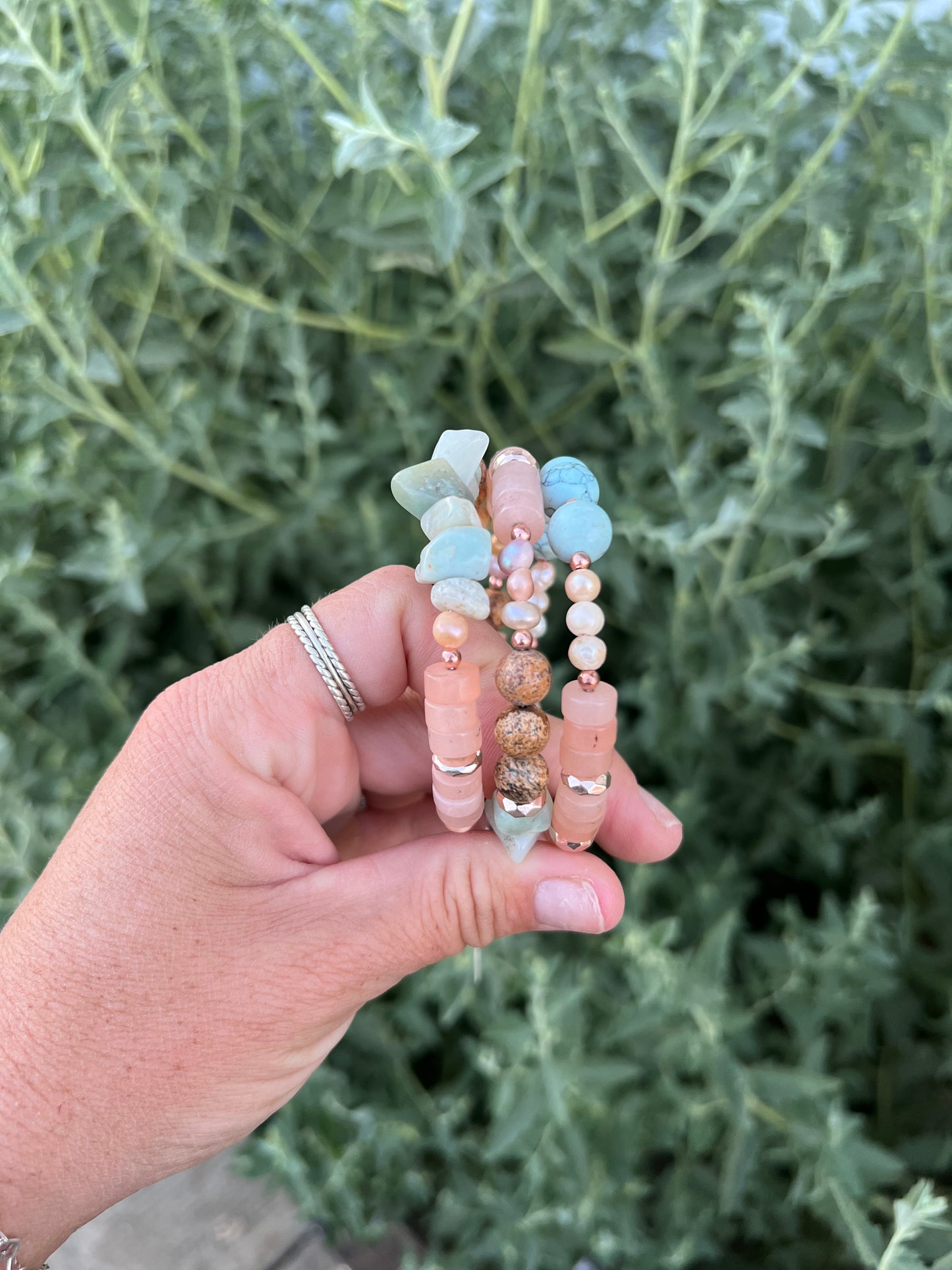 Summer Memory Wire Bracelet