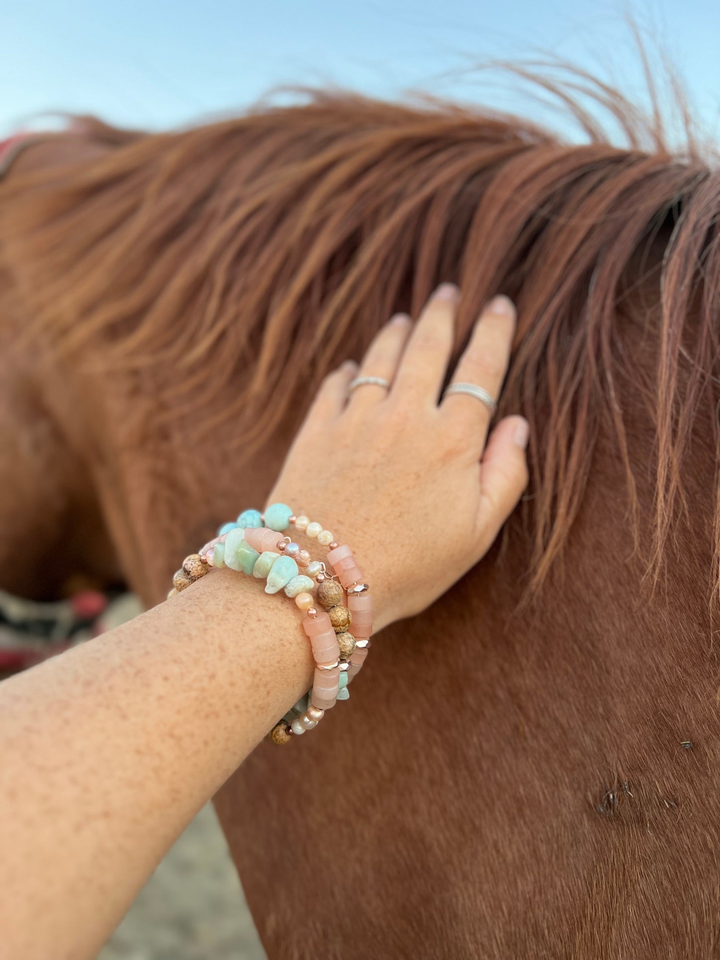 Summer Memory Wire Bracelet