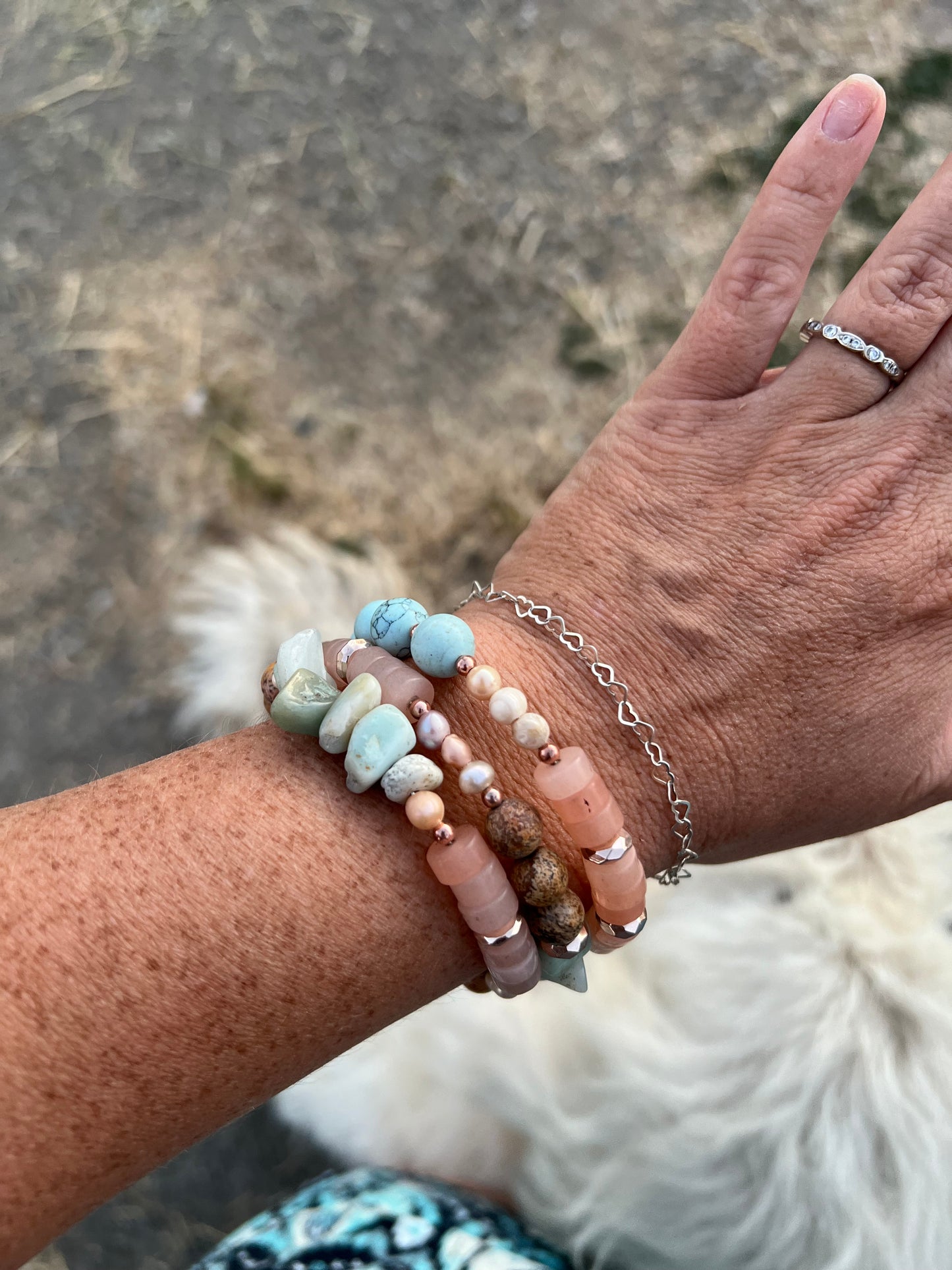 Summer Memory Wire Bracelet