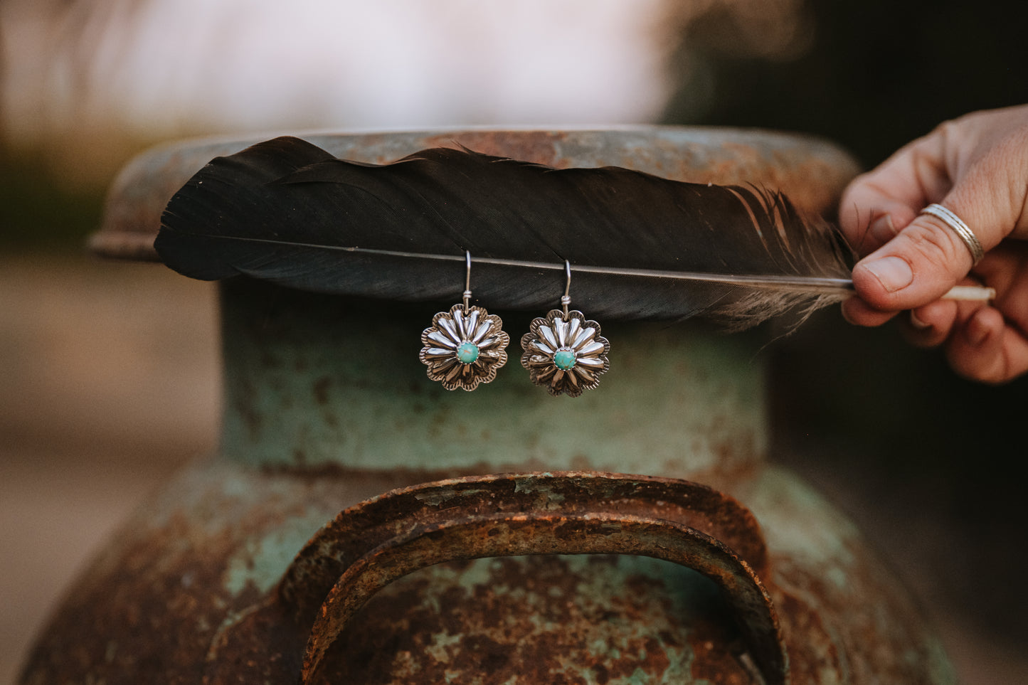 Dangly Concho Earrings #1