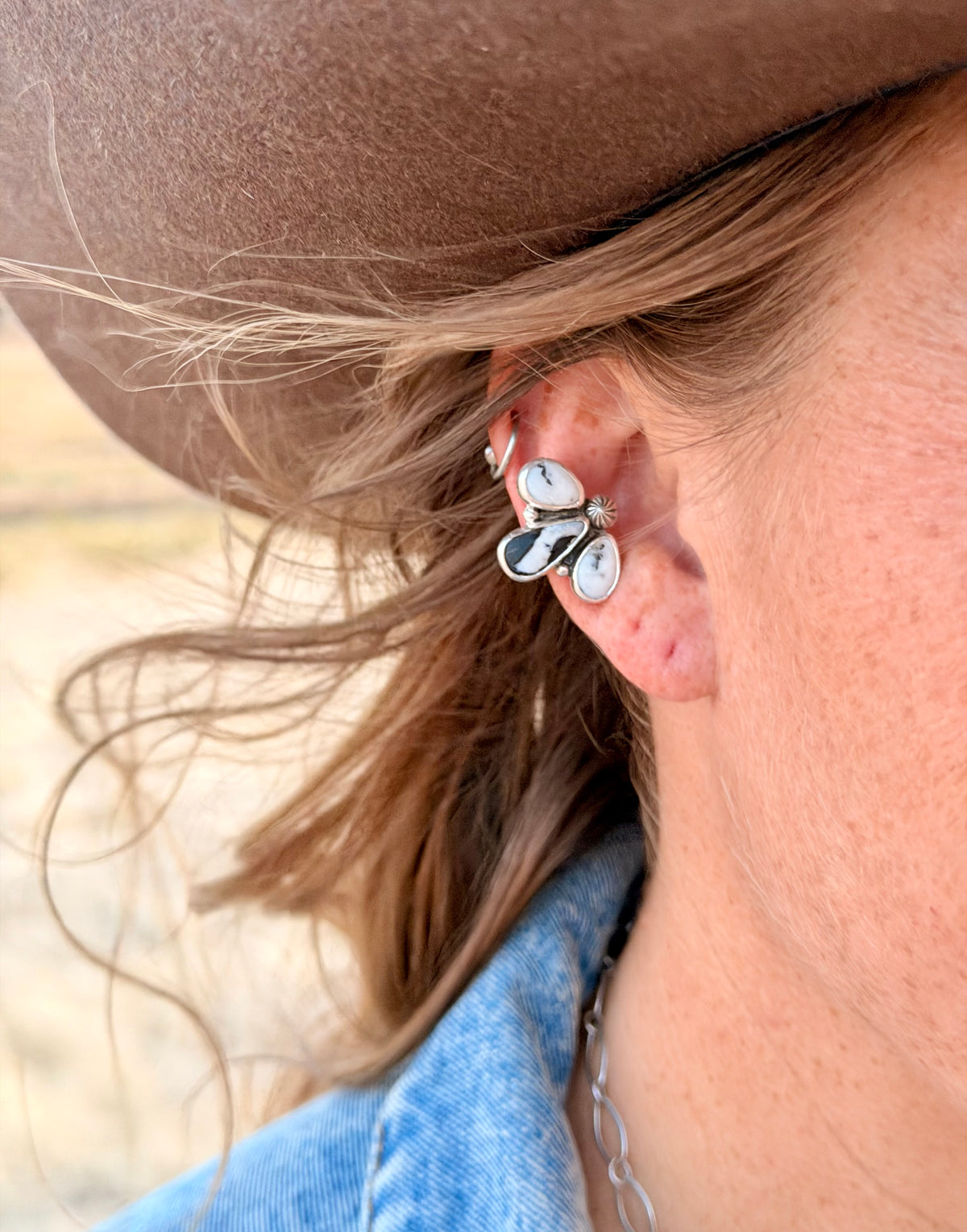 White Buffalo Ear Cuff