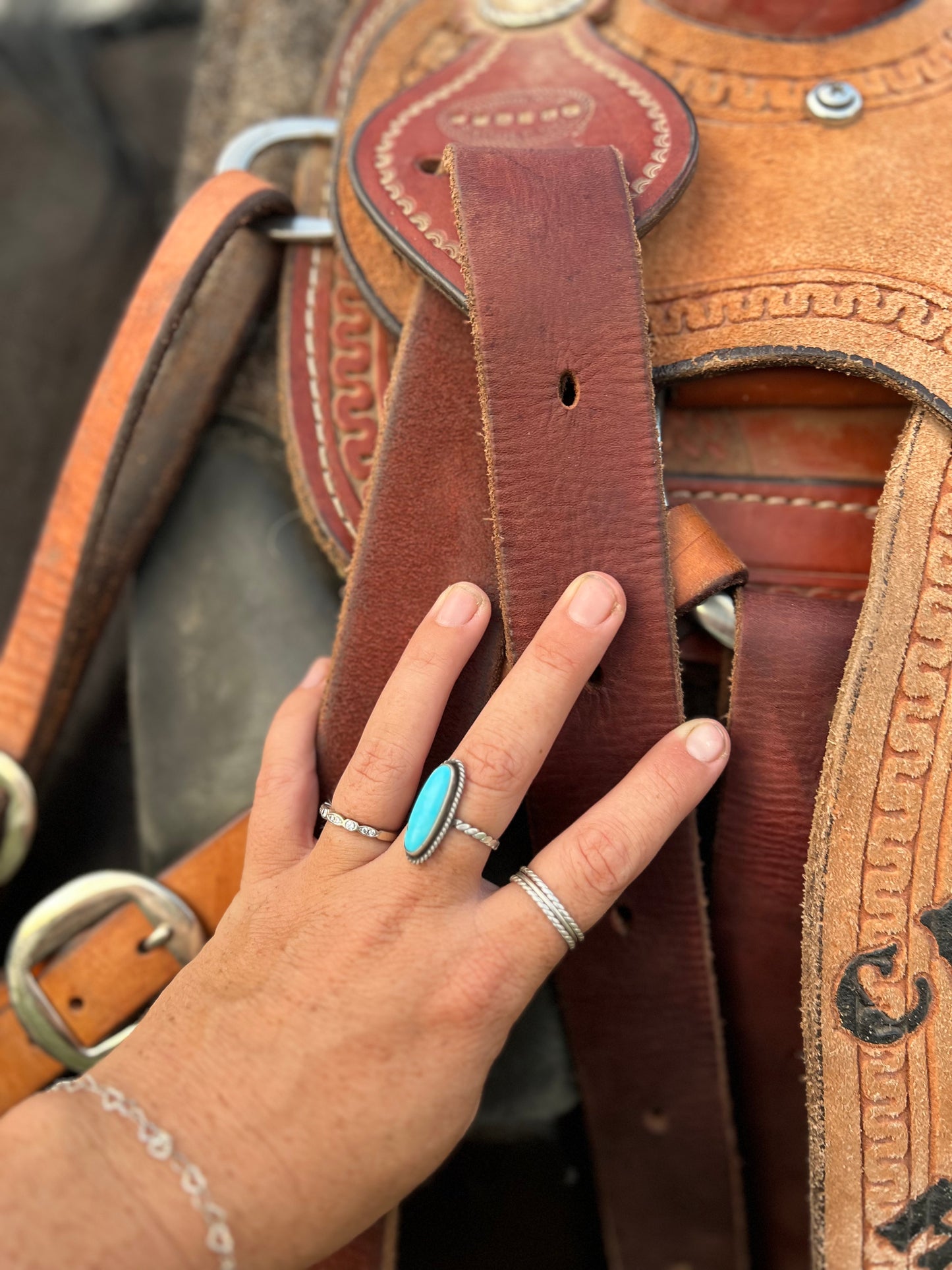 Kingman Turquoise Ropers Ring